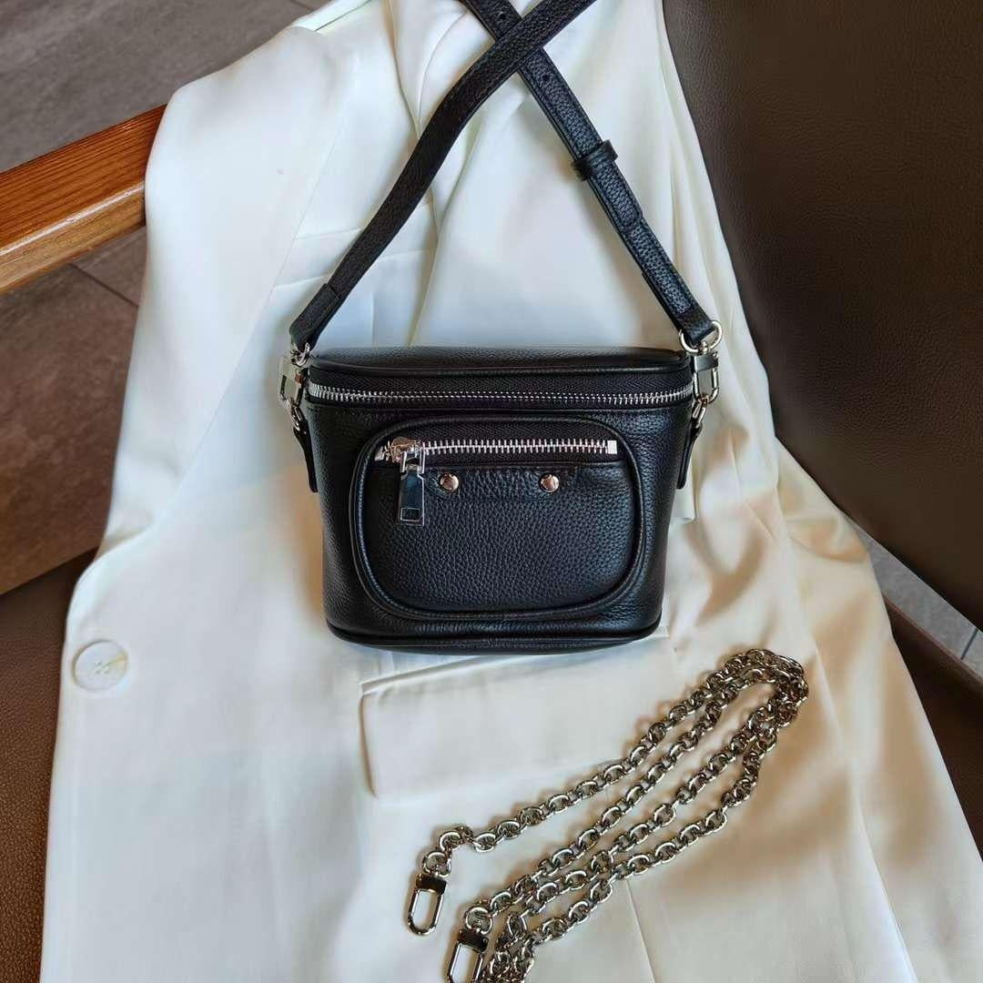 Mini bag made of genuine leather