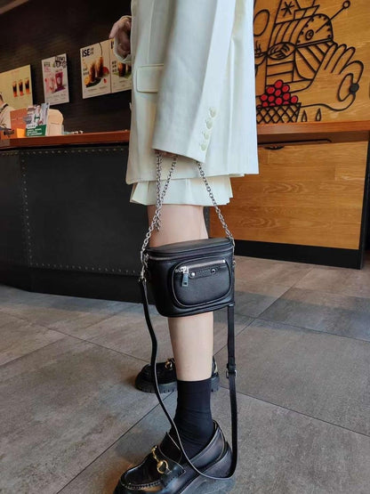 Mini bag made of genuine leather