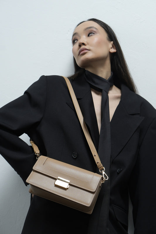 Genuine leather crossbody bag