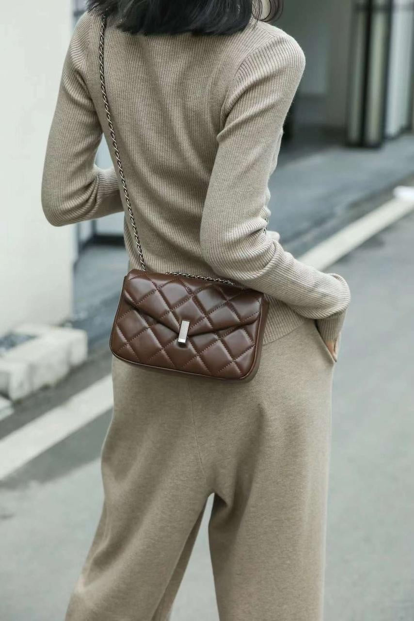 Genuine leather crossbody bag