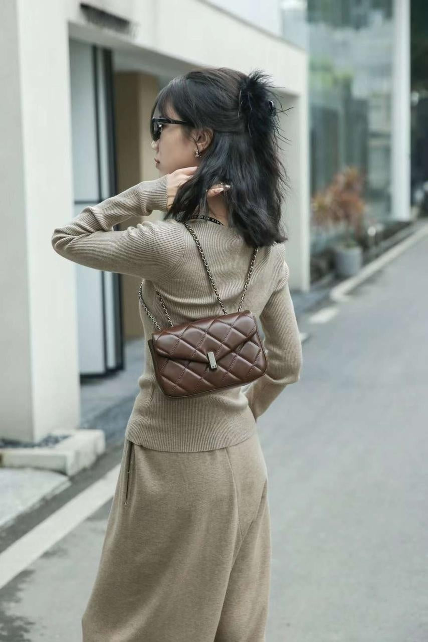 Genuine leather crossbody bag