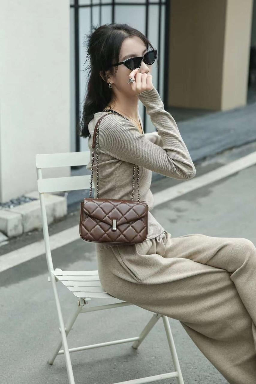 Genuine leather crossbody bag