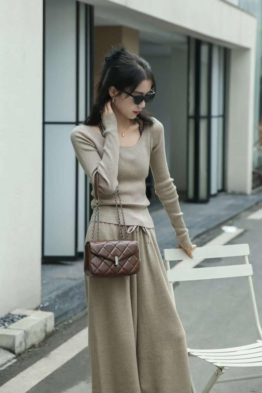 Genuine leather crossbody bag