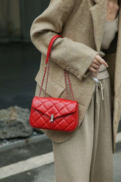 Genuine leather crossbody bag