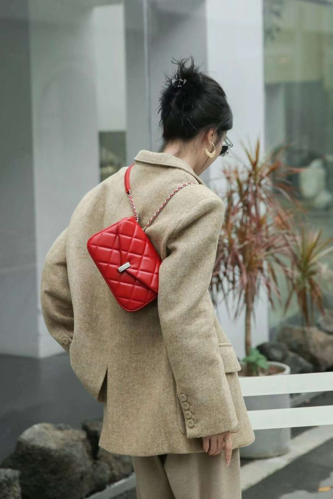 Genuine leather crossbody bag