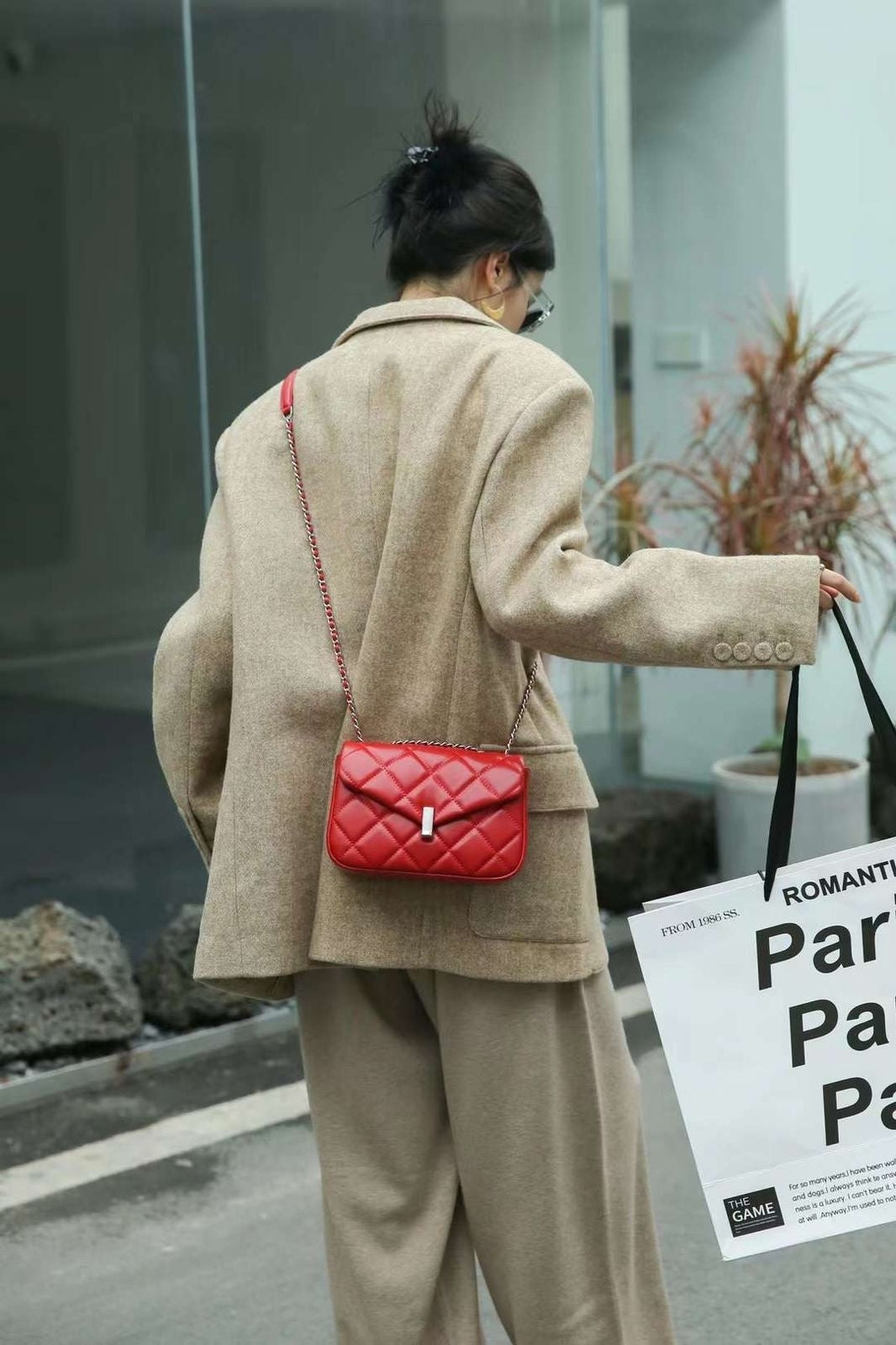 Genuine leather crossbody bag