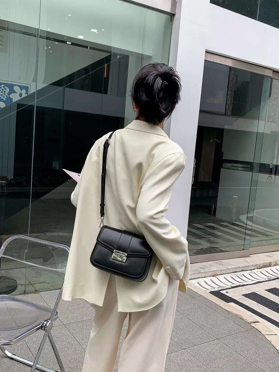 Genuine leather crossbody bag