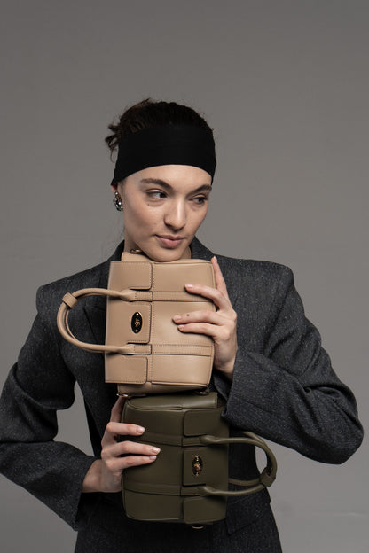 Genuine leather crossbody bag