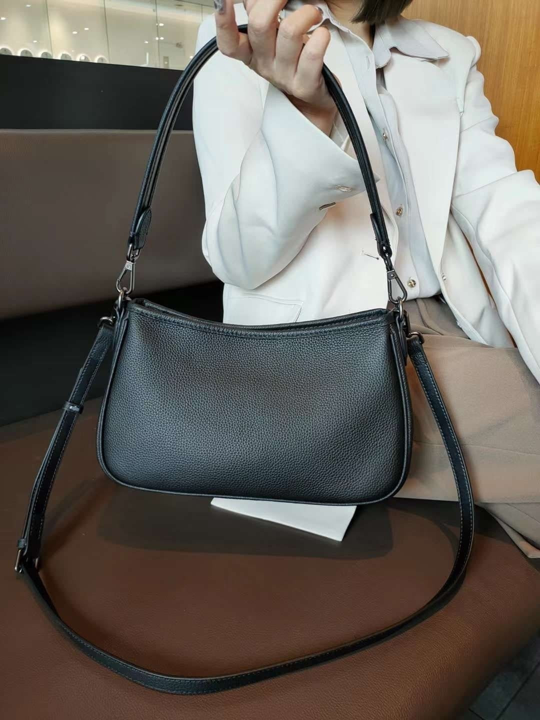 Genuine leather shoulder bag