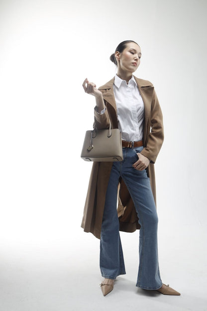 Genuine leather tote bag