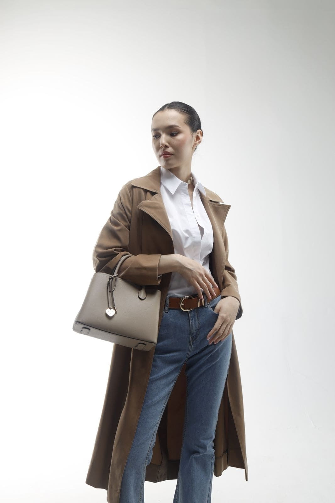 Genuine leather tote bag