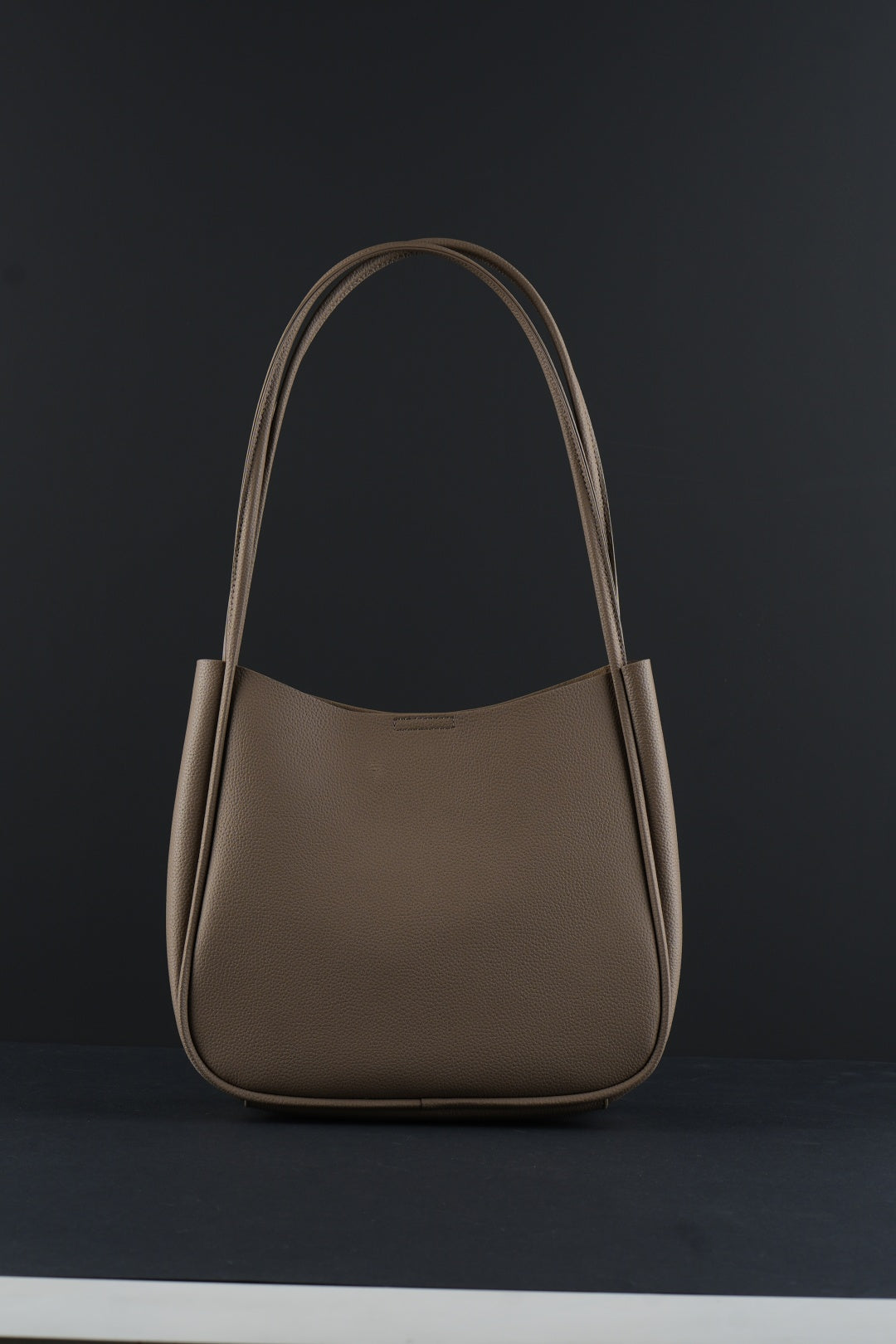 Genuine leather shopper bag