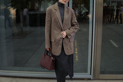 Genuine leather tote bag