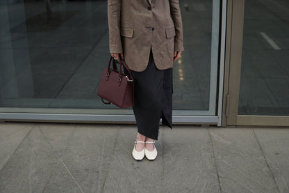 Genuine leather tote bag