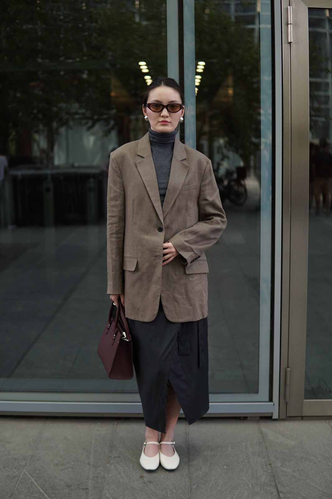 Genuine leather tote bag