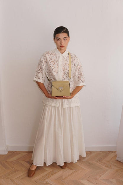 Genuine leather crossbody bag