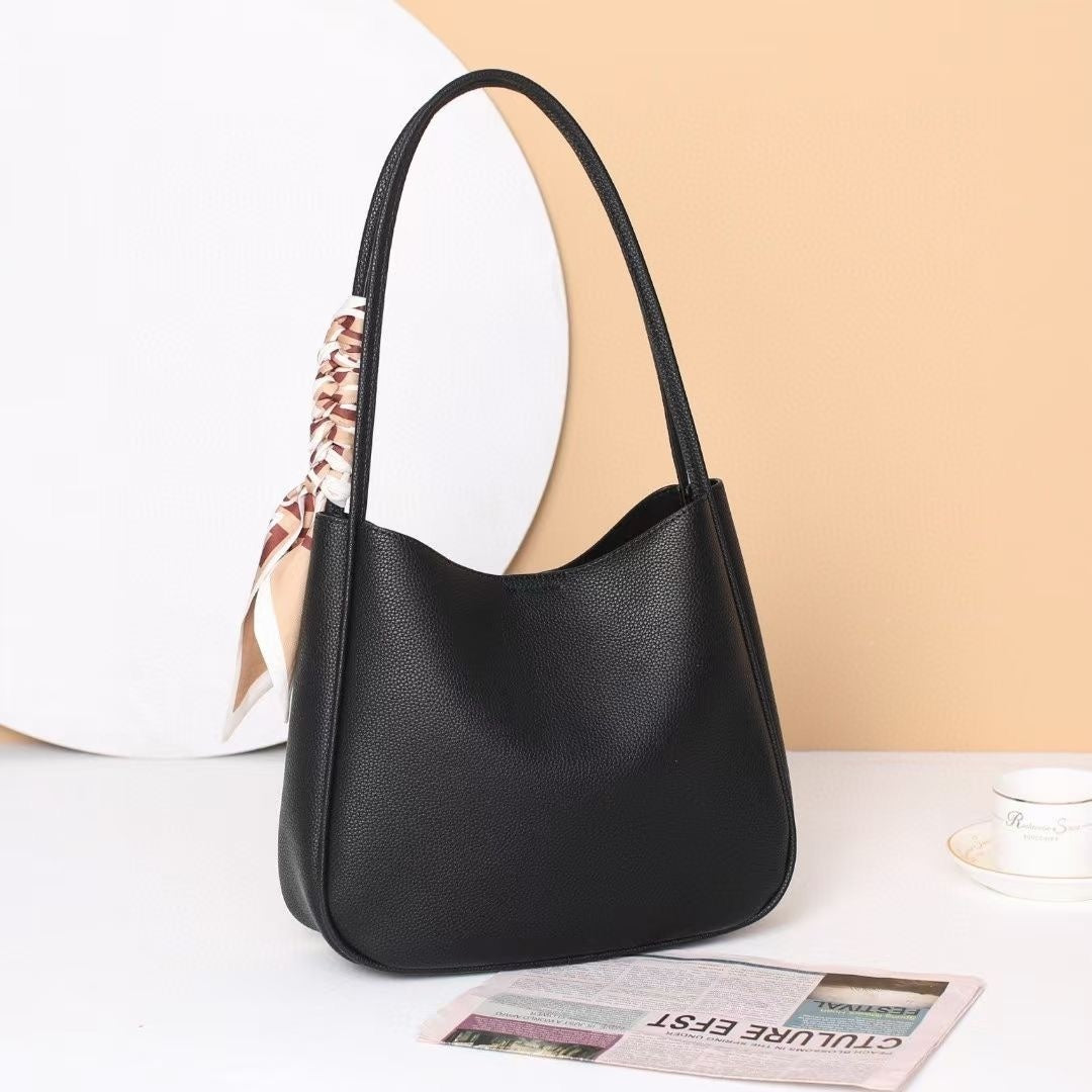 Genuine leather shopper bag