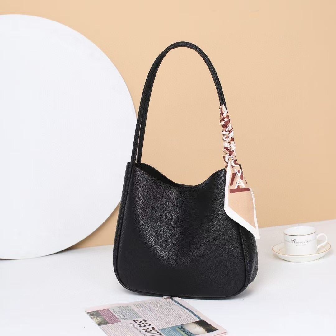 Genuine leather shopper bag