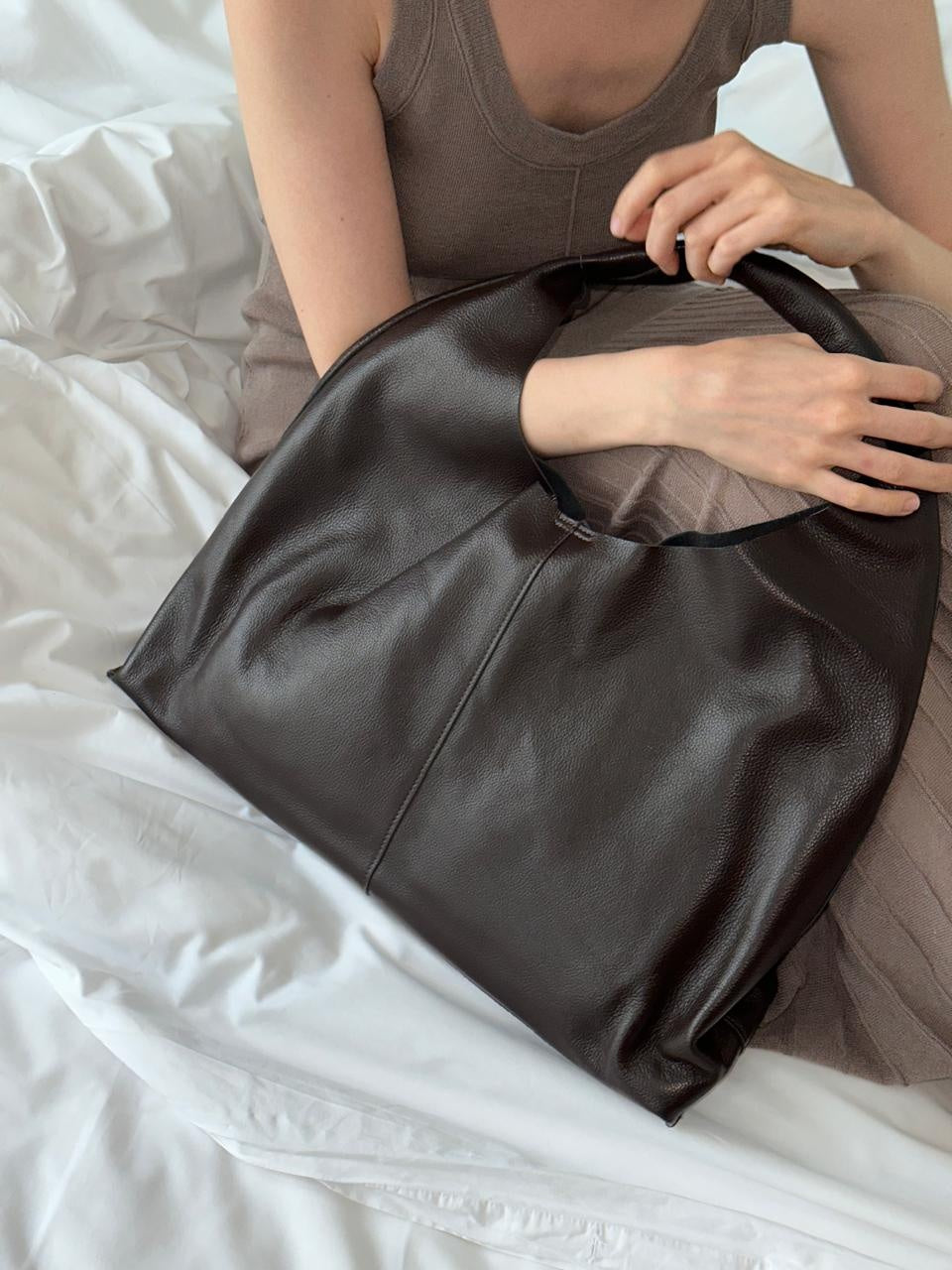 MIRANDA genuine leather shopper bag