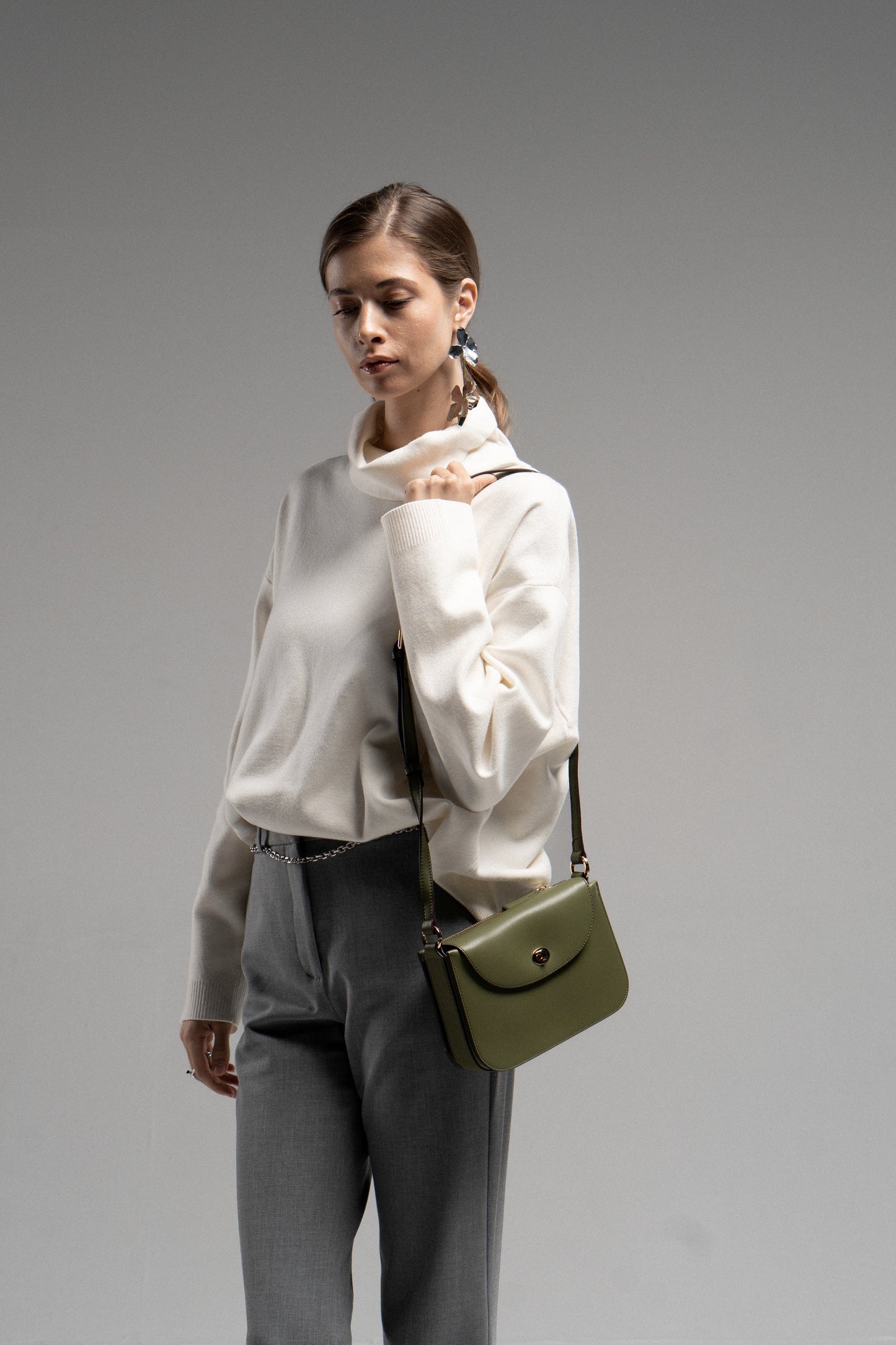 Genuine leather crossbody bag