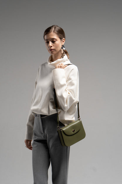 Genuine leather crossbody bag