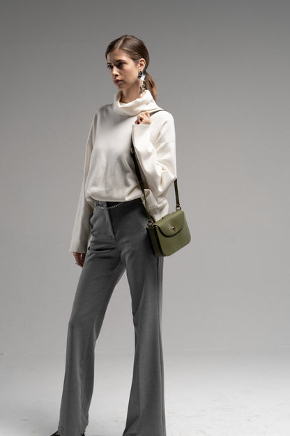 Genuine leather crossbody bag