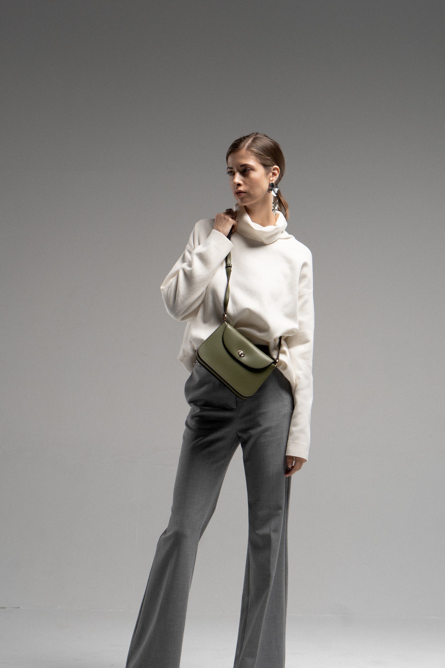 Genuine leather crossbody bag