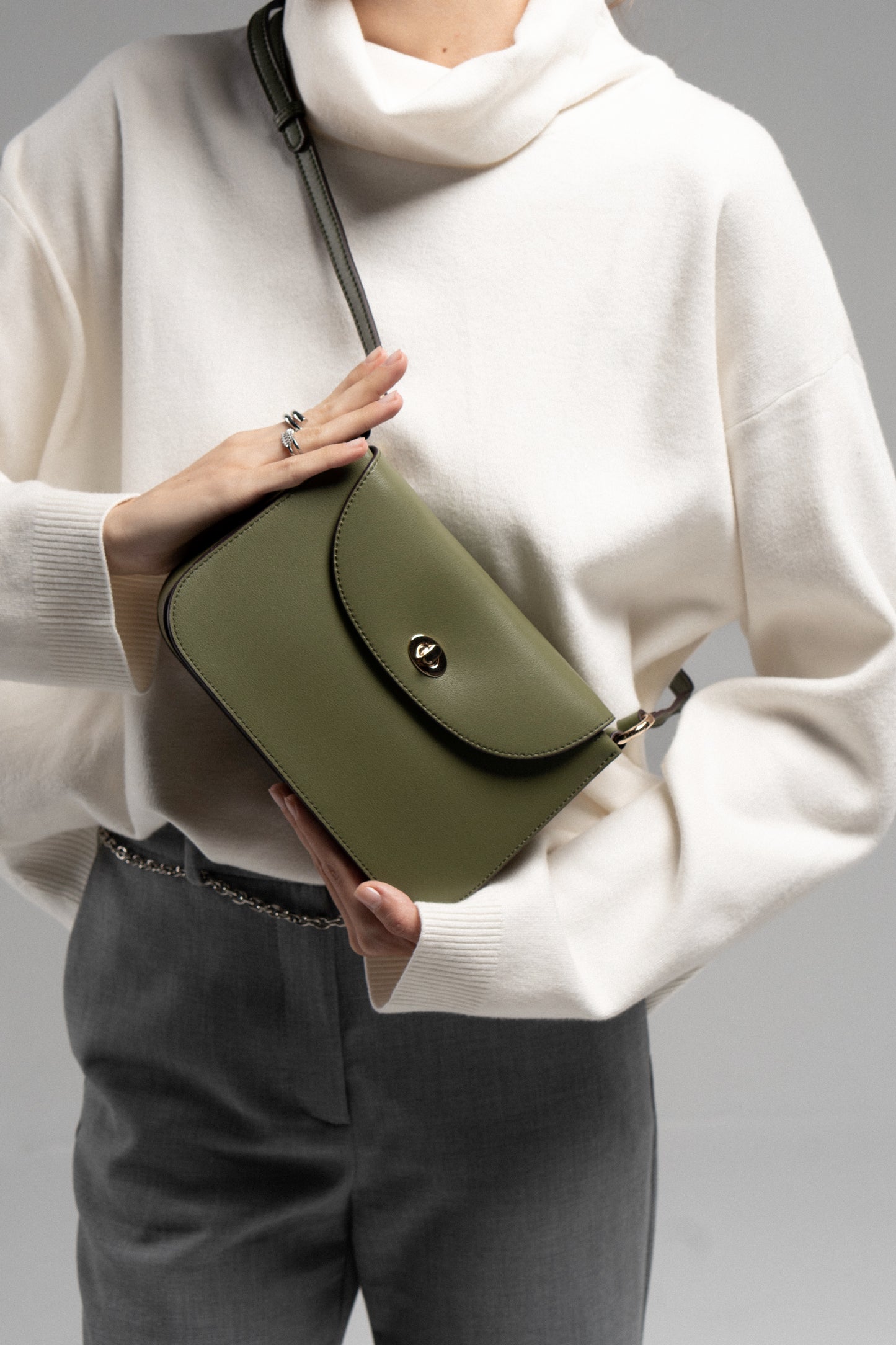 Genuine leather crossbody bag