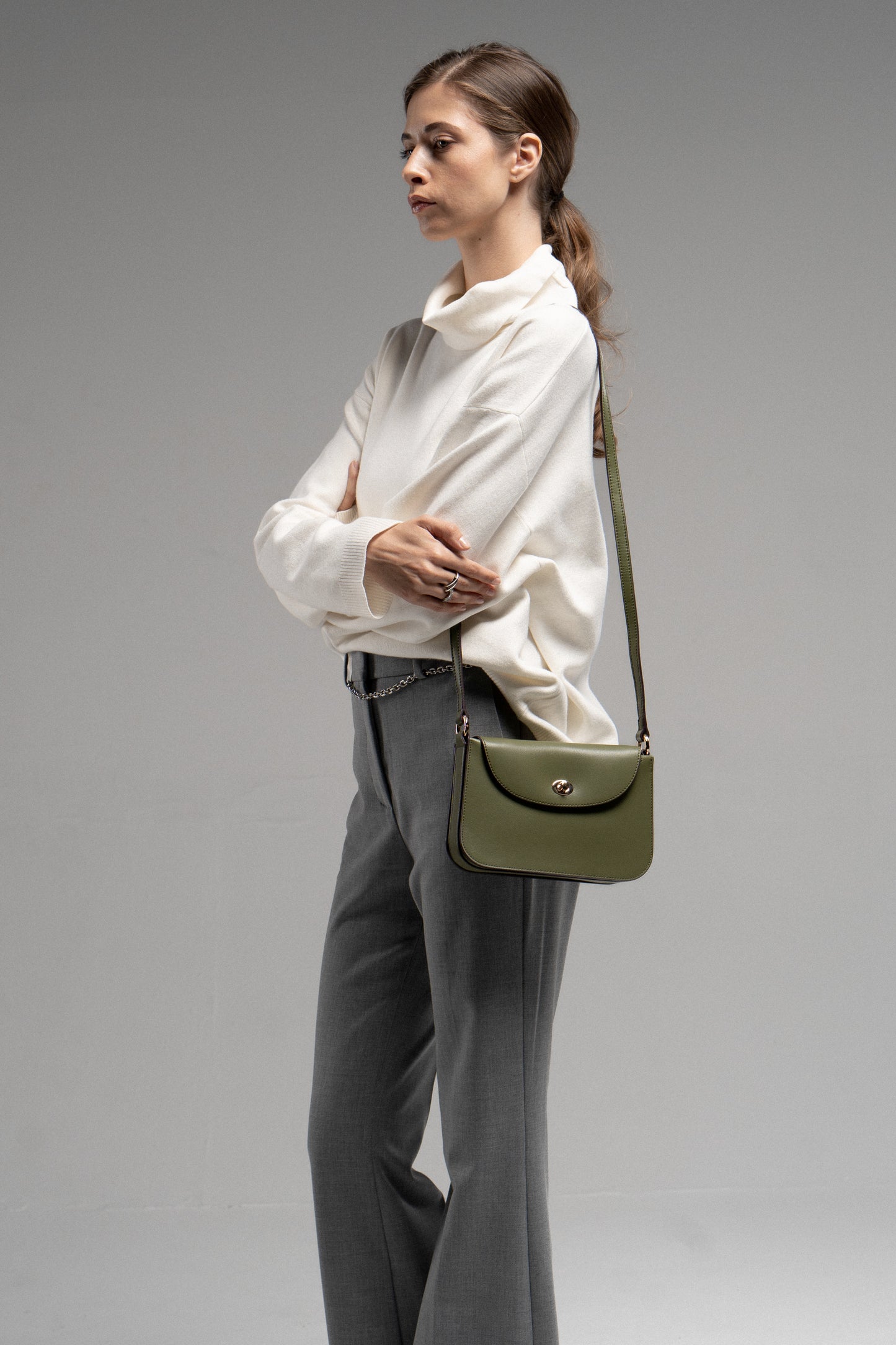 Genuine leather crossbody bag
