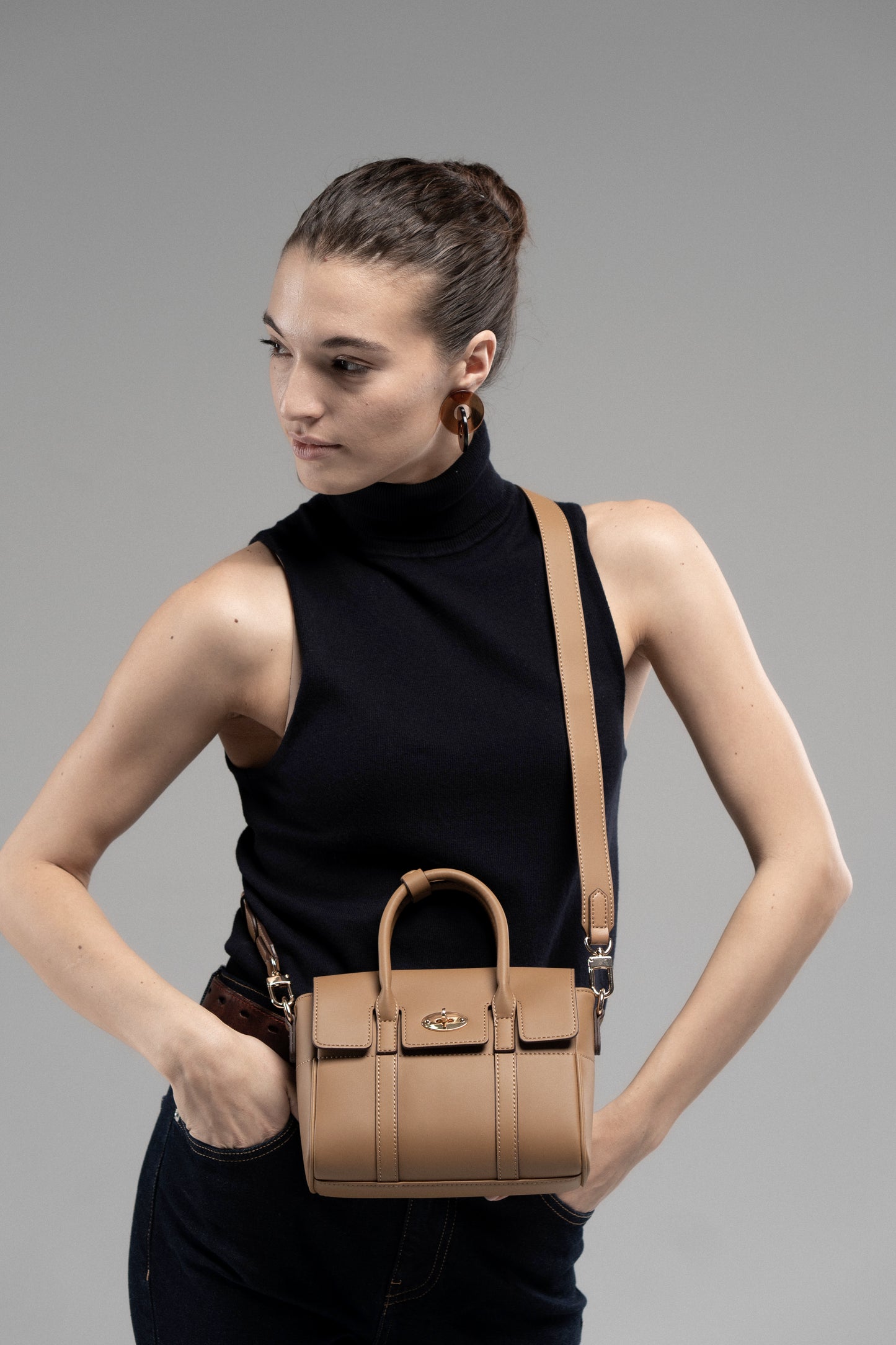 Genuine leather crossbody bag