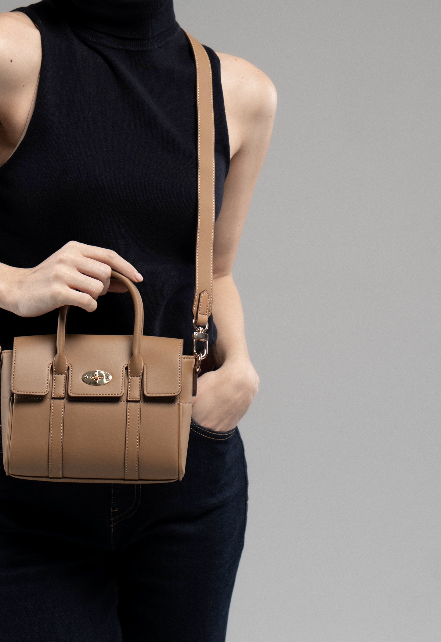 Genuine leather crossbody bag