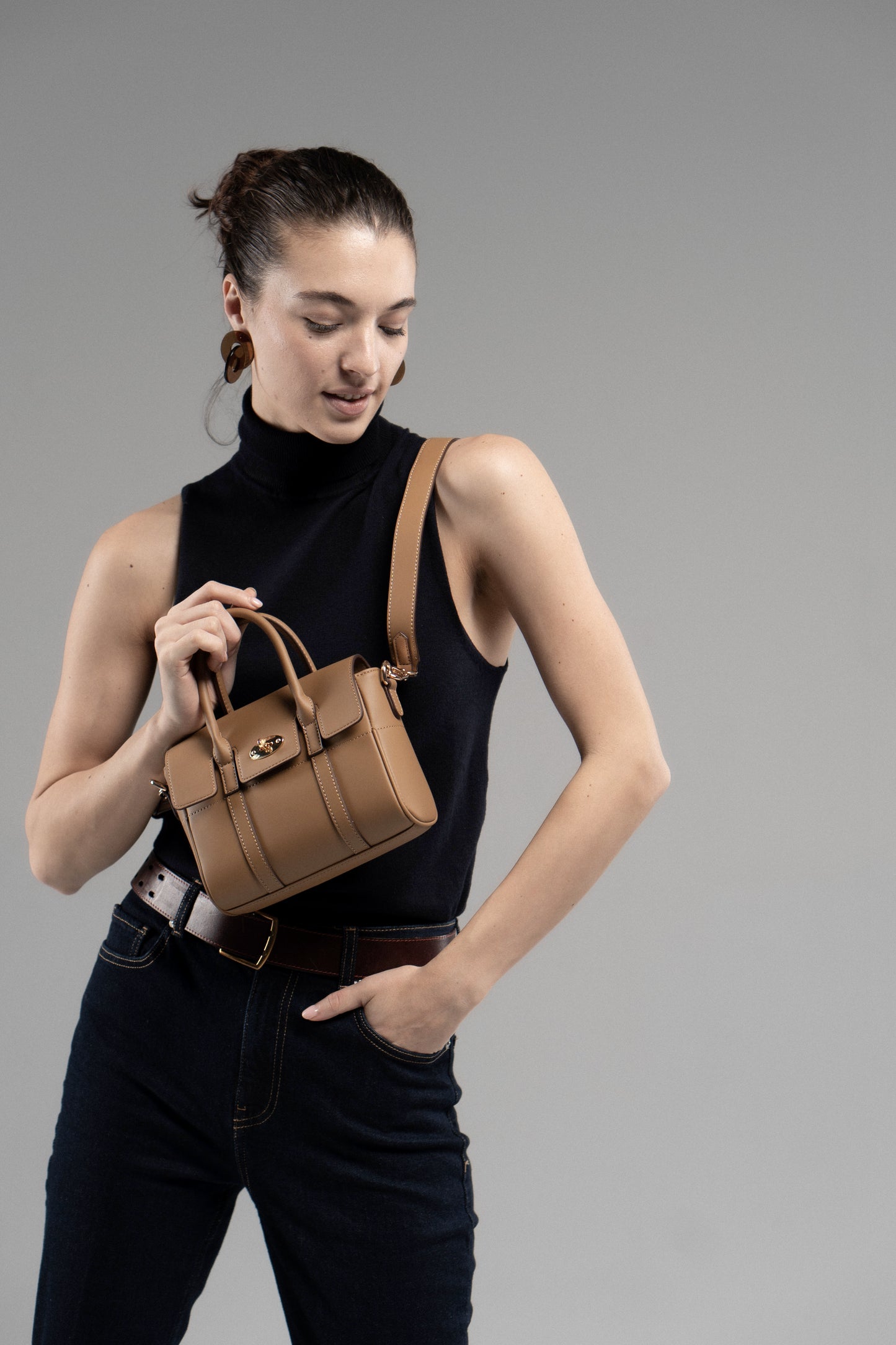 Genuine leather crossbody bag