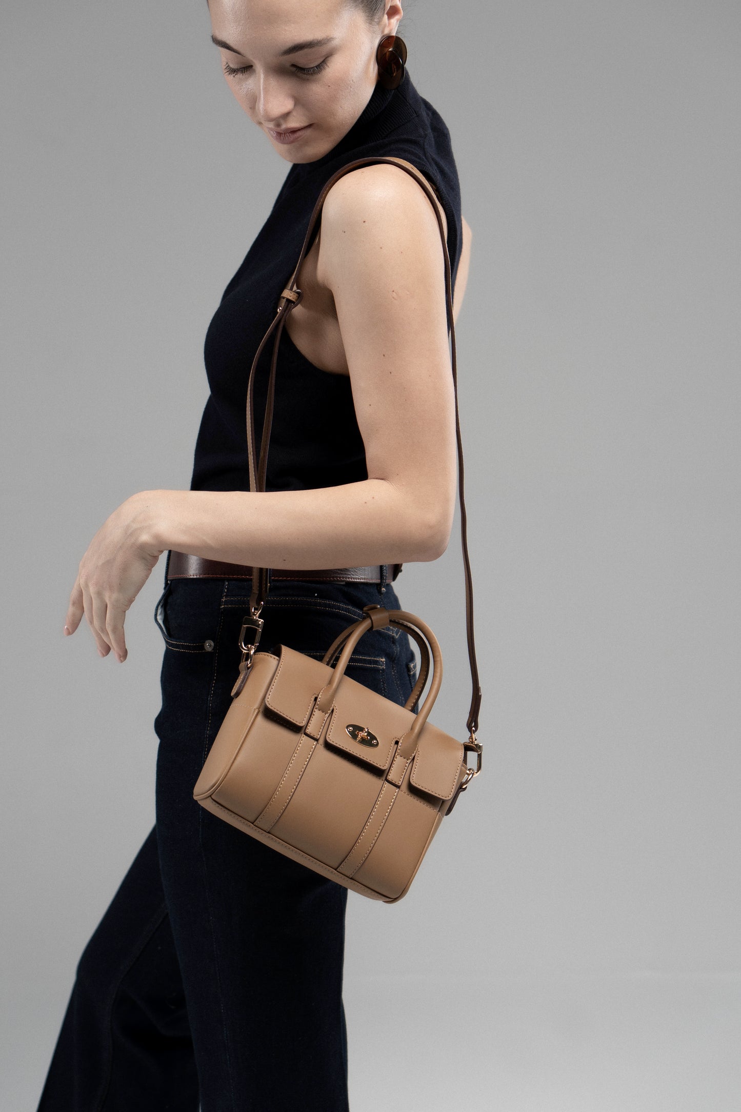 Genuine leather crossbody bag