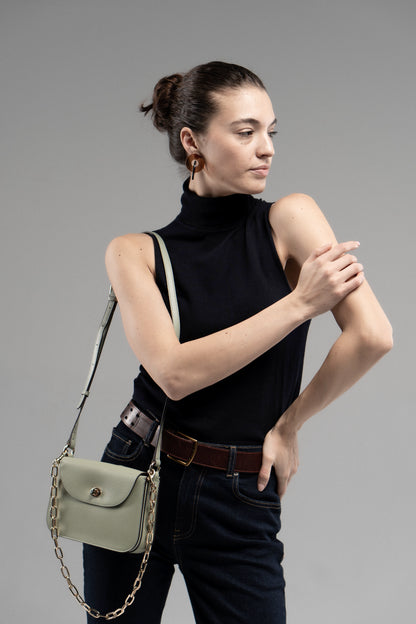 Genuine leather crossbody bag