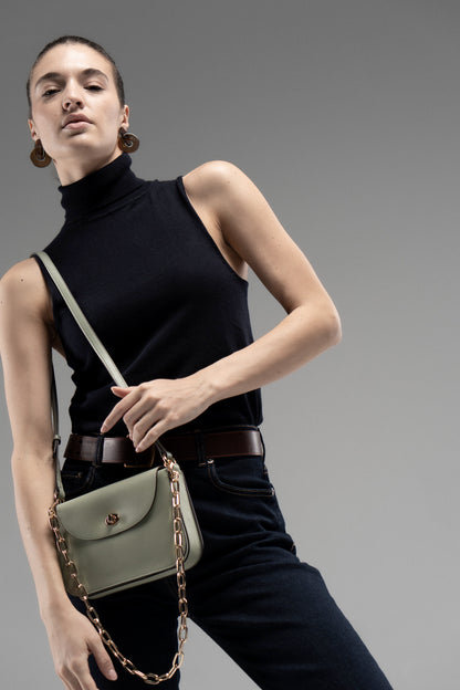 Genuine leather crossbody bag