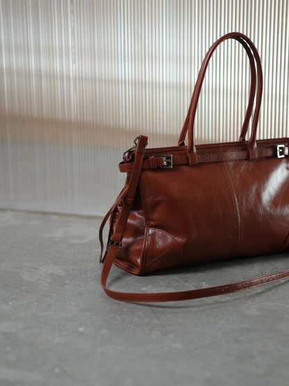 IRIS Genuine leather shopper bag