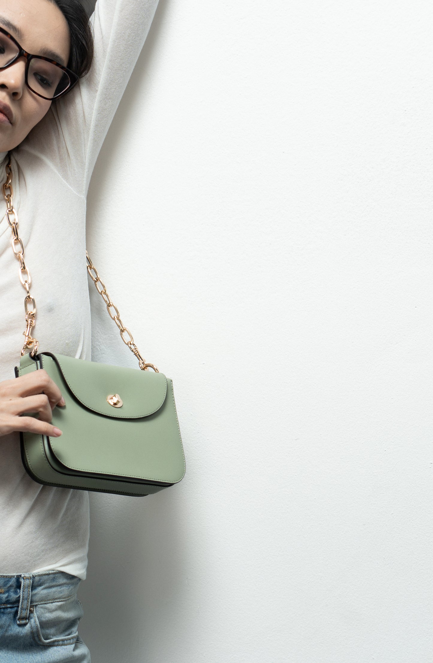 Genuine leather crossbody bag