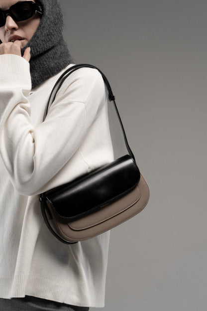 Genuine leather shoulder bag