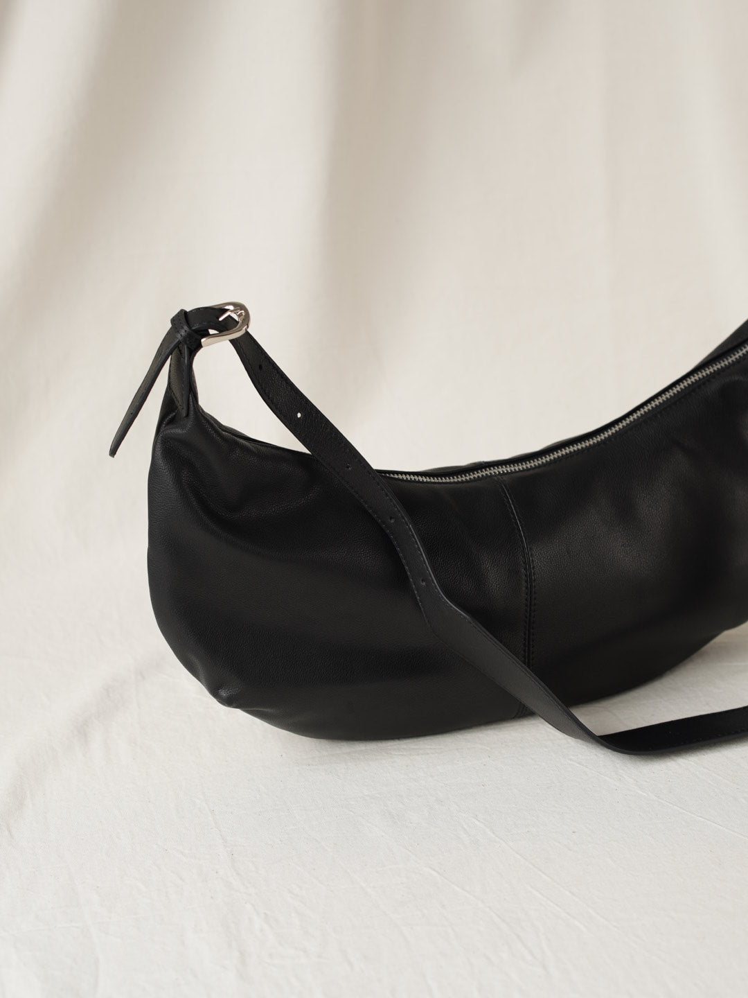 SHELMA genuine leather baguette bag