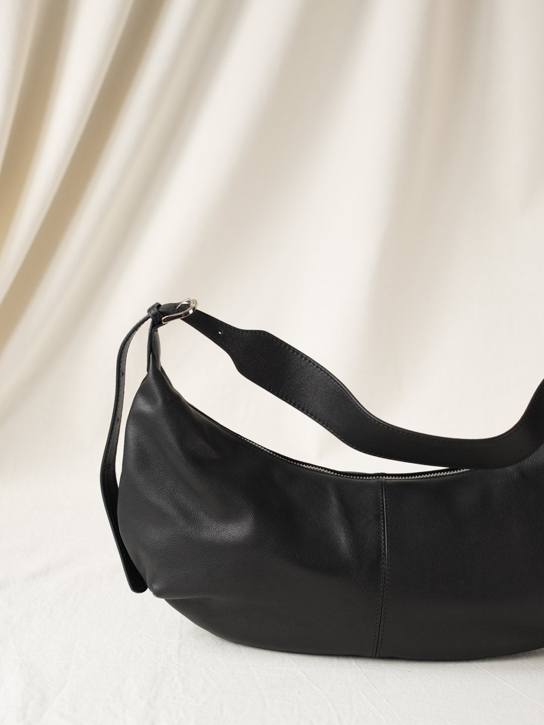 SHELMA genuine leather baguette bag