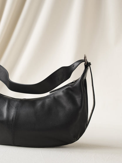 SHELMA genuine leather baguette bag