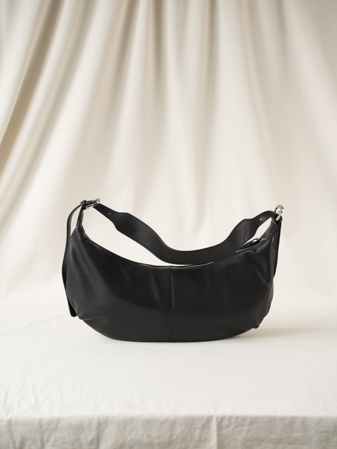 SHELMA genuine leather baguette bag