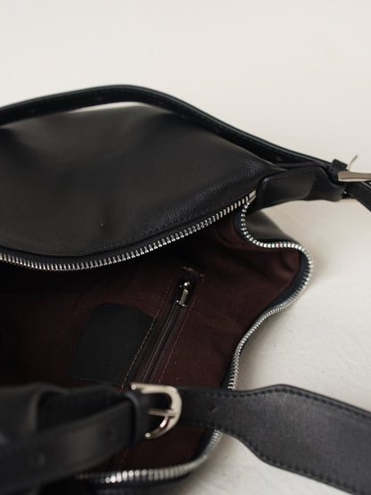 SHELMA genuine leather baguette bag