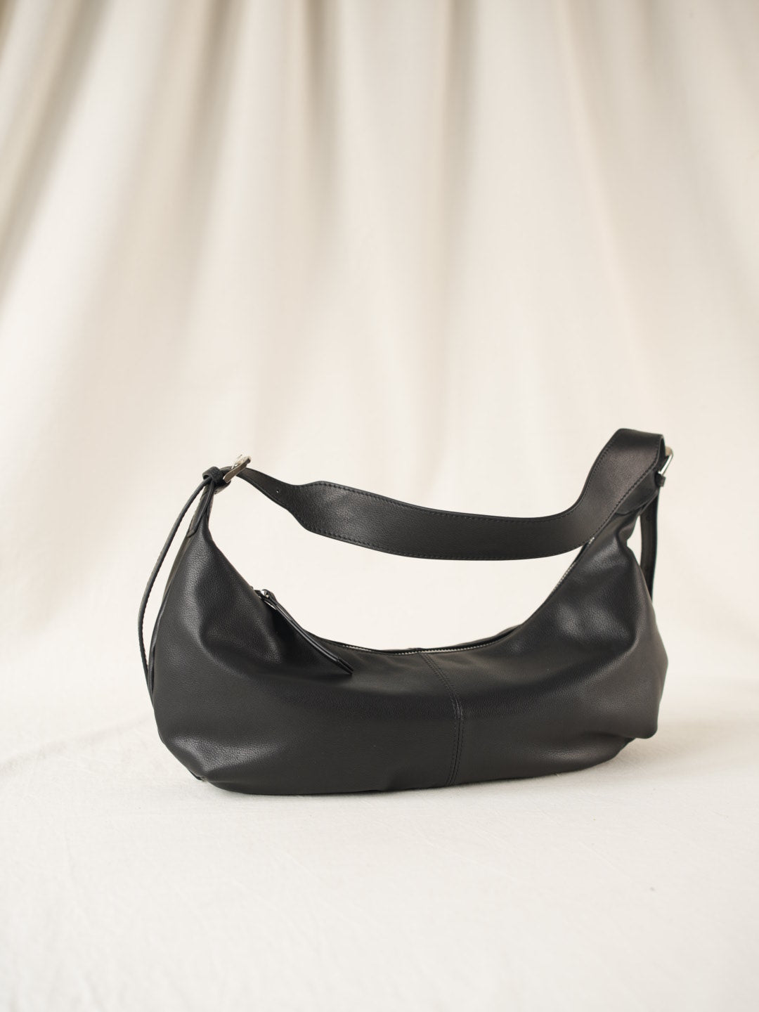 SHELMA genuine leather baguette bag