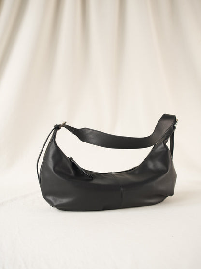 SHELMA genuine leather baguette bag