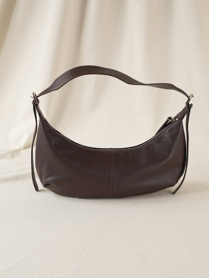 SHELMA genuine leather baguette bag