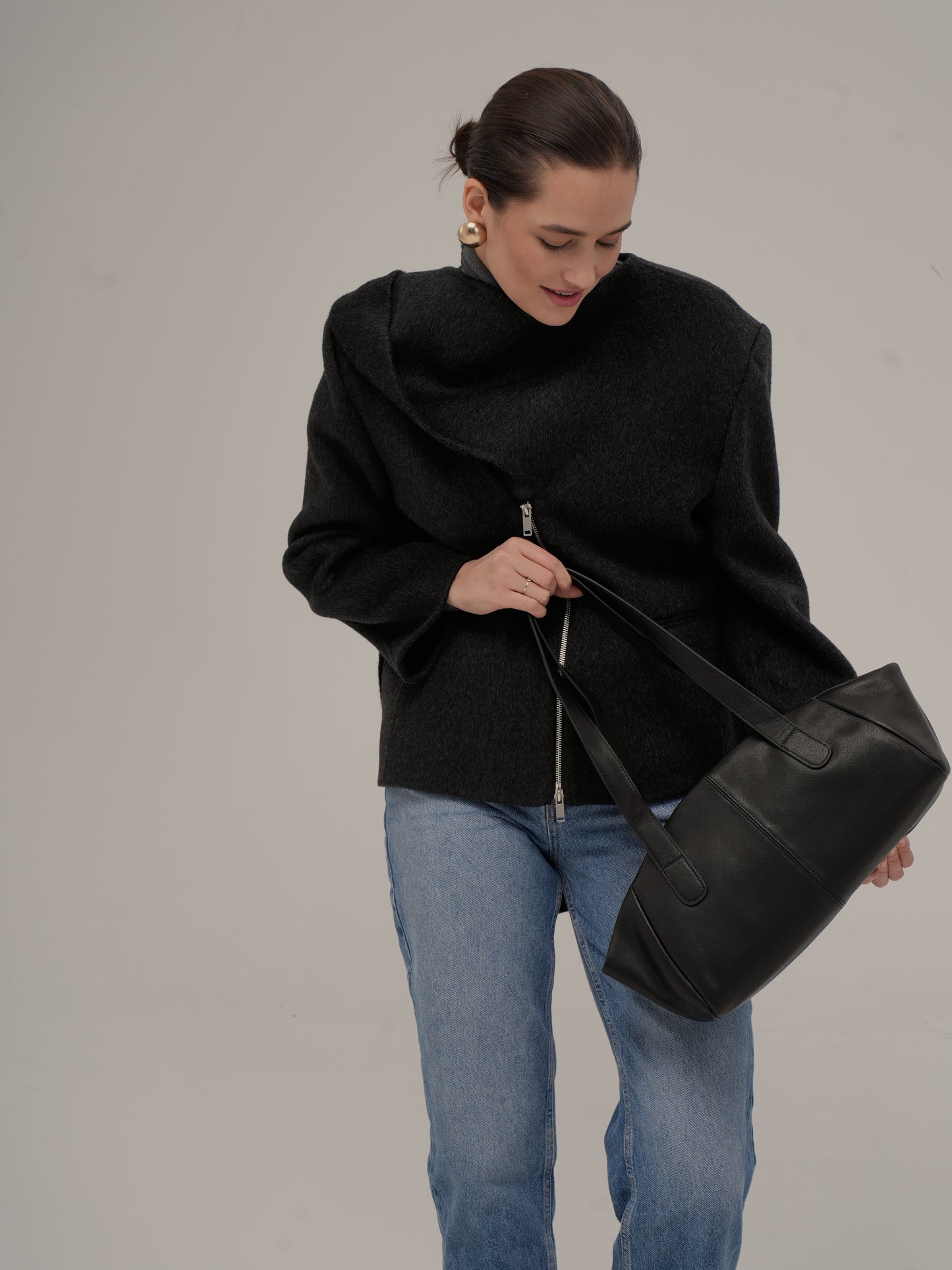 BROWNIE tote bag made of genuine leather