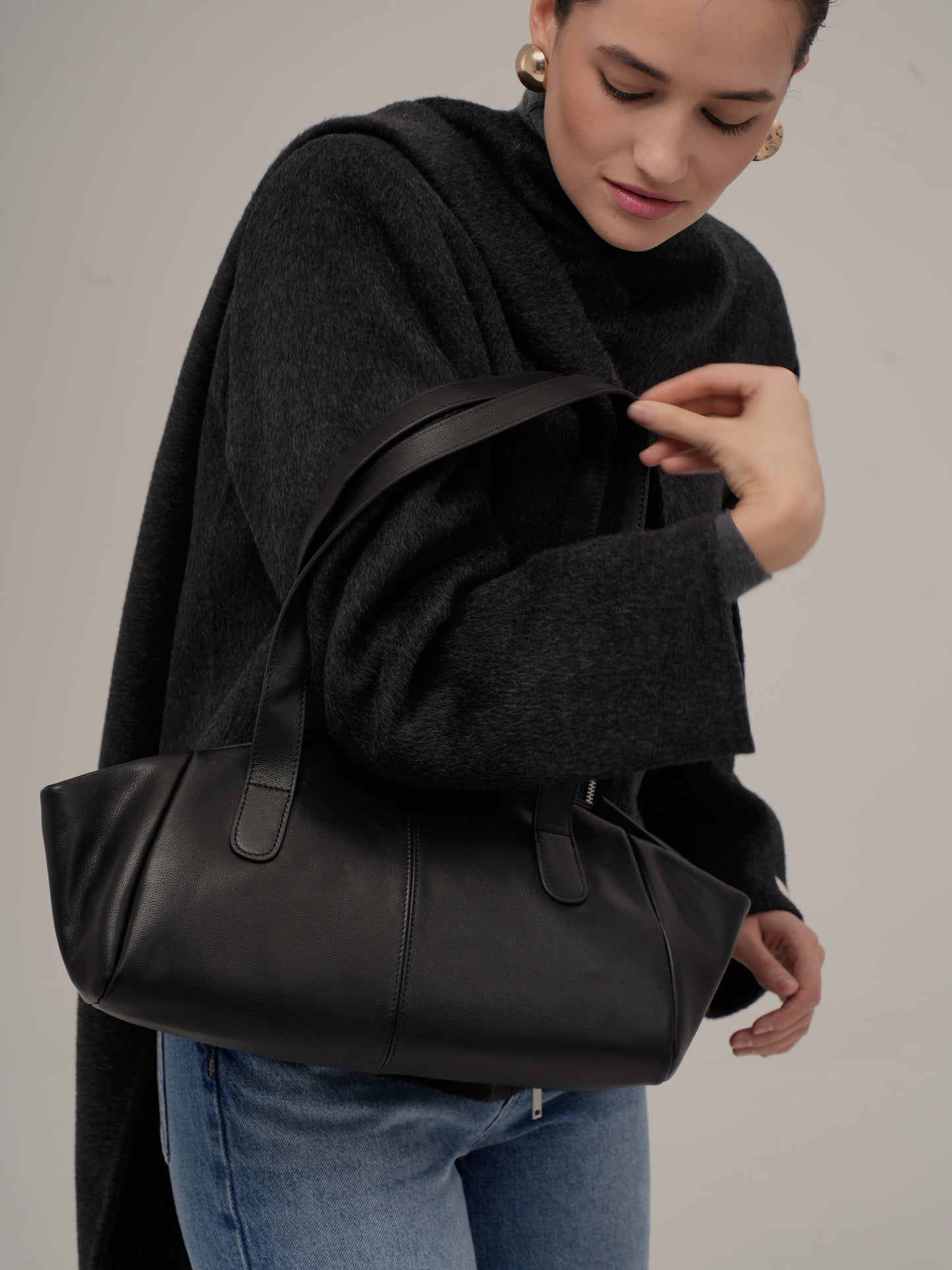 BROWNIE tote bag made of genuine leather