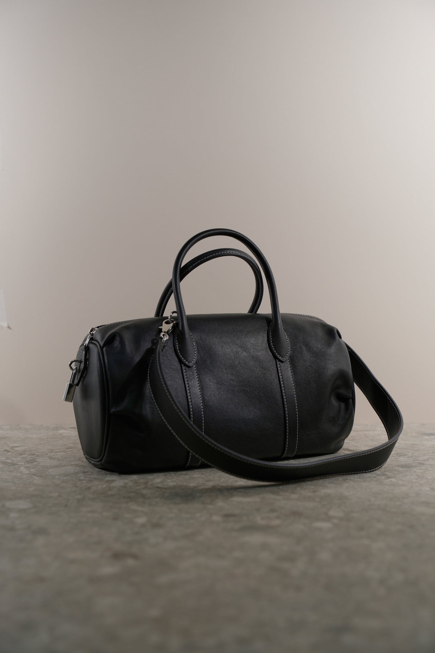 Barrel bag BALANCA made of genuine leather