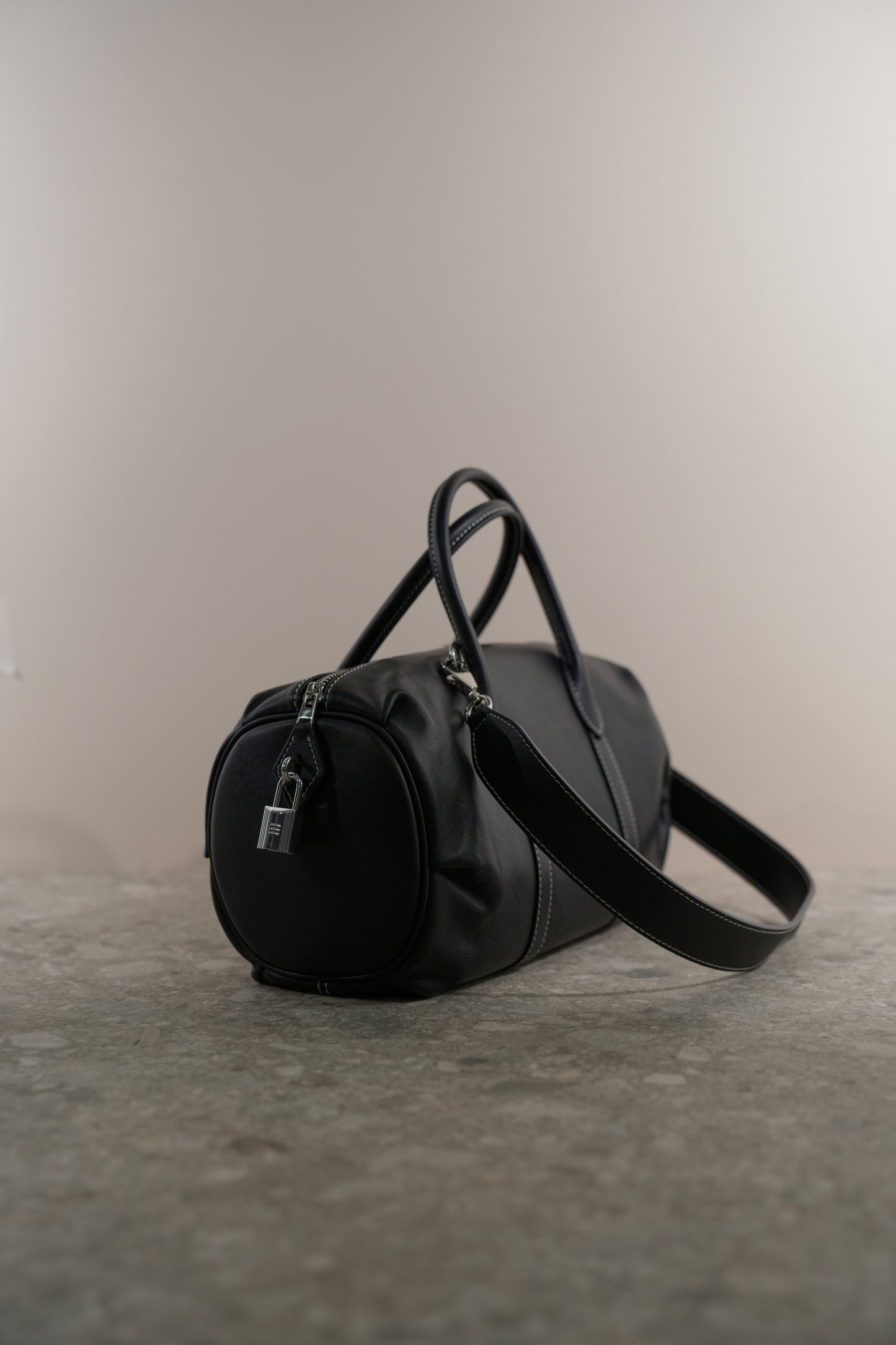 Barrel bag BALANCA made of genuine leather